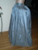 Reproduction 1792 blue silk petticoat: left view