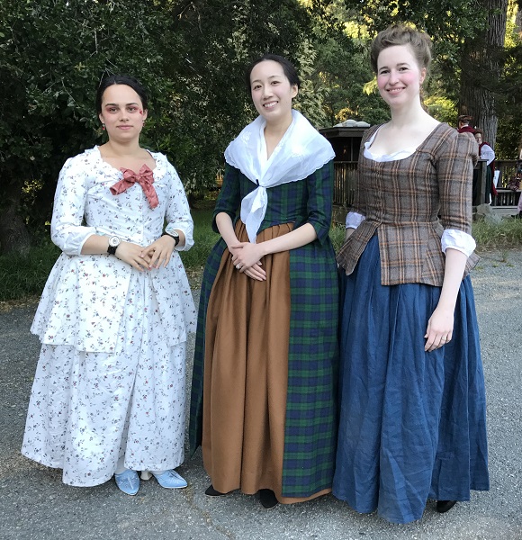 1740s Reproduction Outlander Plaid Dresses at the GBACG An Outlandish Affair May 2017. 