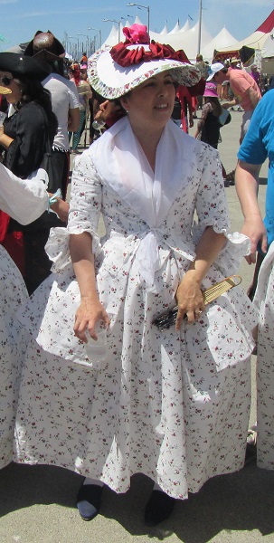 1770s Reproduction Ljusöga Floral Dress with Caraco Jacket