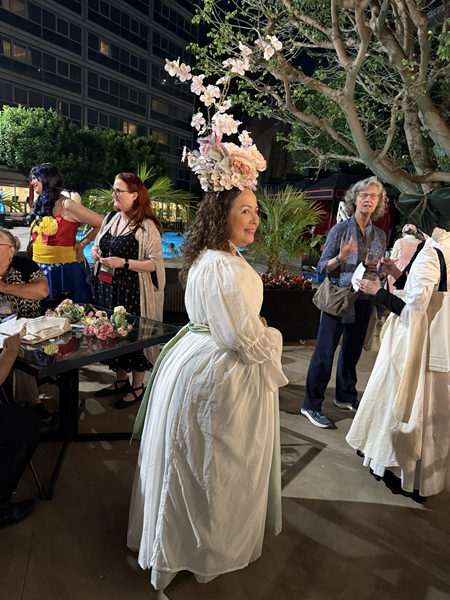 Reproduction 1780s Chemise Gown  at  Costume College 2025.   