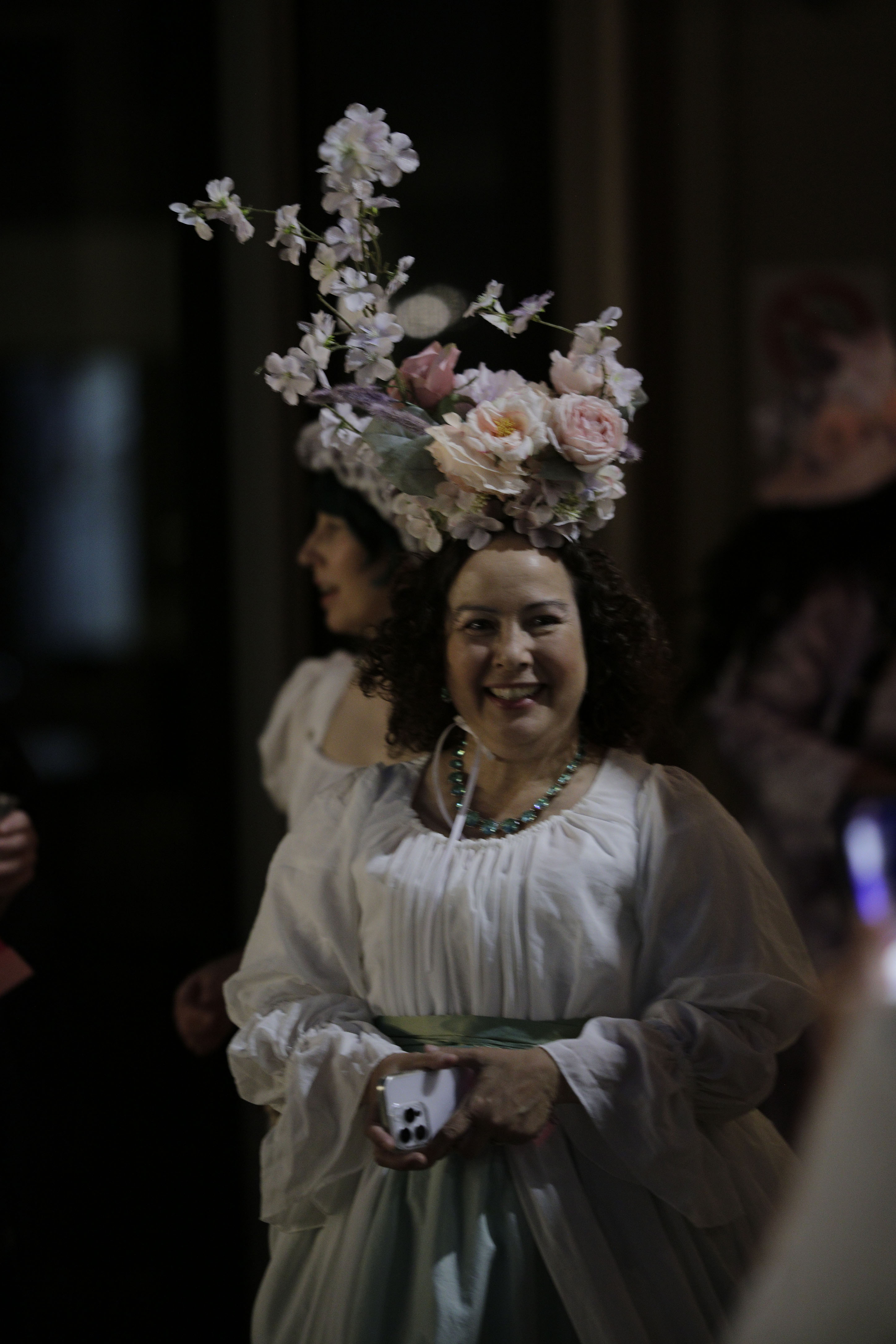 Reproduction 1780s Chemise Gown  at  Costume College 2025.   Photo by Art Andrews