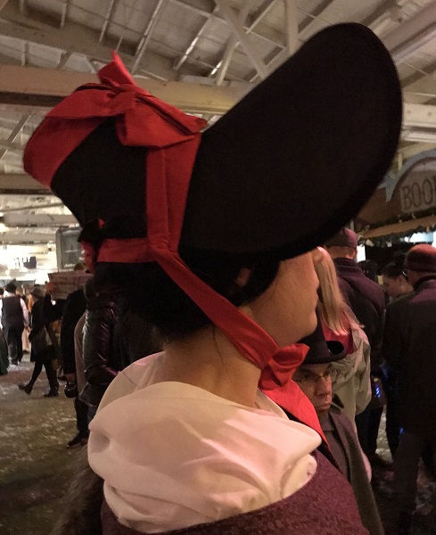 1830s Reproduction Plum Day Dresses at Dickens Fair 2018