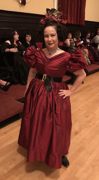 1830s Reproduction Red Ball Dress