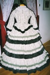 1860s Reproduction Day Dress:  Back