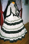 1860s Reproduction Day Dress: Right Quarter