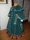 Reproduction Mid-Victorian Cloak/Coat blue corderoy left