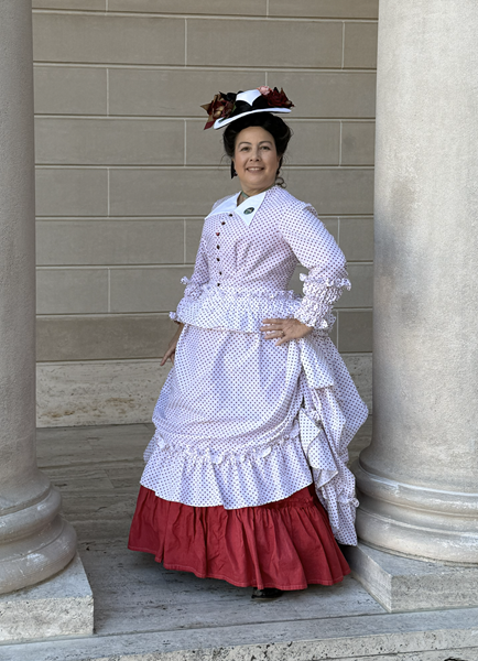 1870s Red Polka Dot Dress at Legion of Honor January 2026.  