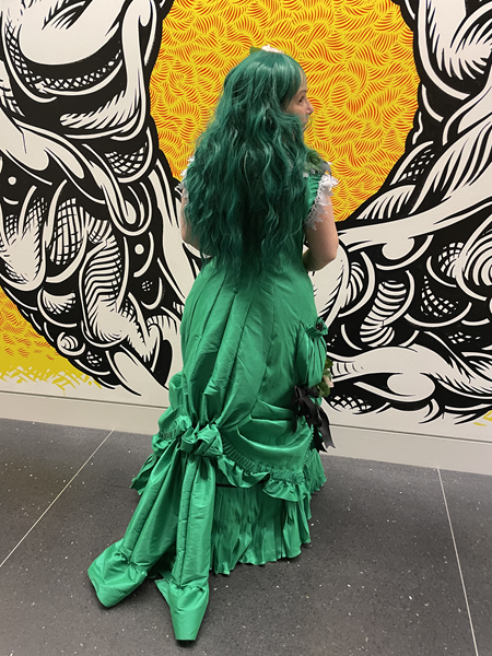 Reproduction 1878 Polonaise Natural Form Bustle - Poison Ivy. Truly Victorian TV430.