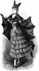 1887 Travestissement chauve-souris bat costume engraving
