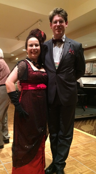 Reproduction 1910s Evening Dress - Red and Black. West Coast Ragtime Festival