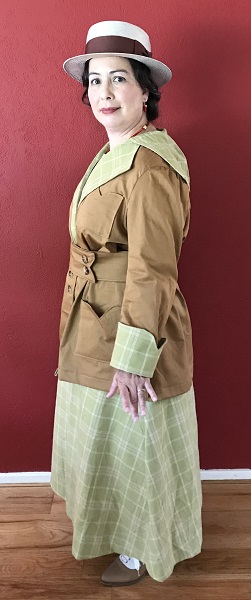 Reproduction 1916 Green Plaid Suit Left.