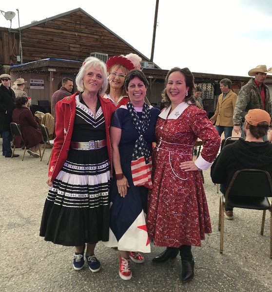 1950s Reproduction Western Swing Red Dog Dress. At Western SwingOut May 2019