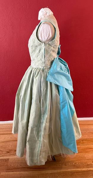 Reproduction 1953 Green Evening Dress Left.