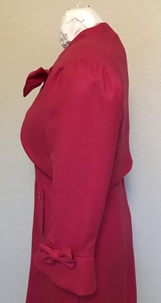 Dolores Umbridge Hot Pink Shrug 1960s Style Left. 