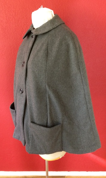 1960s Reproduction Gray Fleece Cape