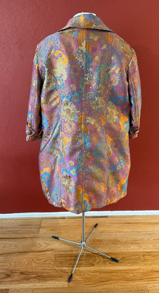 1960s Vibe Orange Multi Coat Back. Vogue V1537 