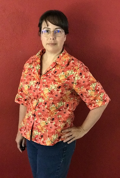 Butterick 6085 Misses' Poppy Shirt Left 3/4 View