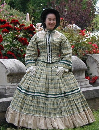 Gold Rush dress in the Sacramento Cemetary