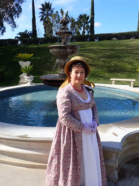 1790s Open Robe over Round Gown at Grand Island Mansion February 2020. 