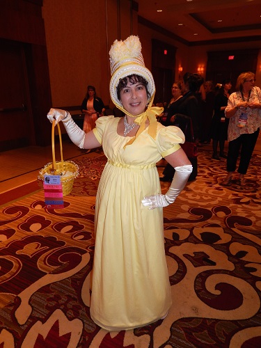 Reproduction Regency Yellow Dress Front. Photo by Vivien Lee.