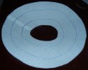 buckram brim with wire