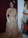 Madame Trepidovska Reproduction Inspired by 1900 Ladies' Evening Costume: front