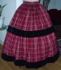 burgandy plaid skirt