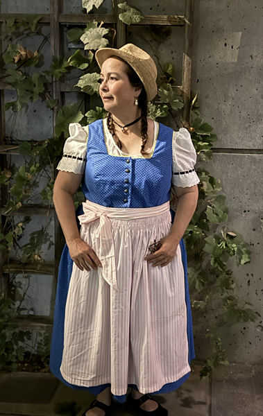 Blue Dirndl at Crocker ArtMix Beerfest September 2025. Burda 8448