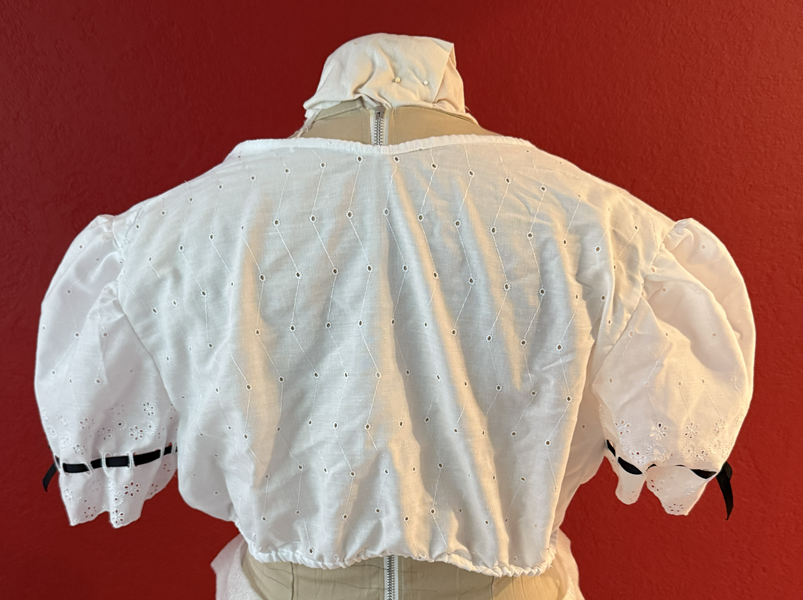 Dirndl Blouse Back.  Burda 8448