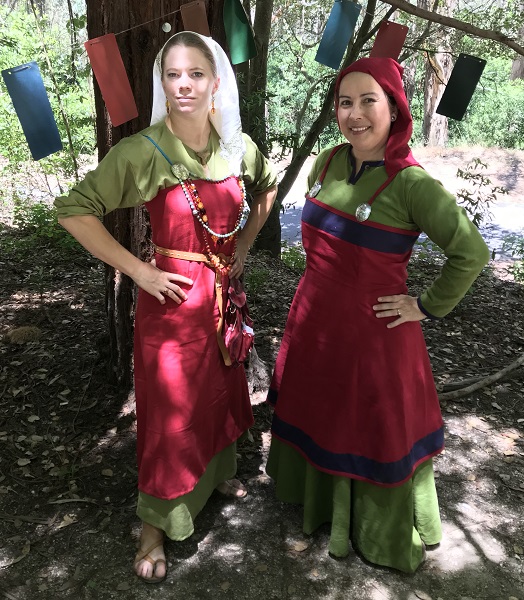 Reproduction Viking Apron Dress
 at the GBACG Midsommer Viking Celebration June 2018. 