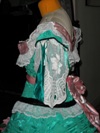 teal roses fancy dressbodice left view