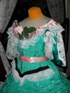 teal roses fancy dressbodice three quarter left view