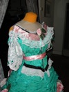 teal roses fancy dressbodice three quarter right view