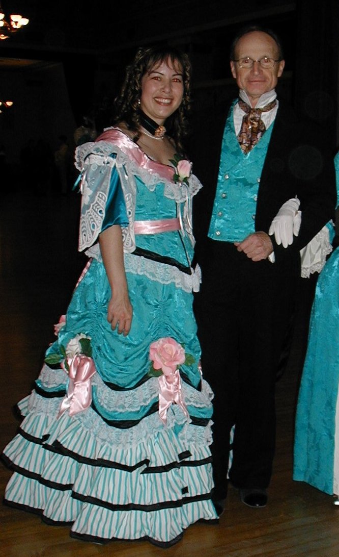 teal roses fancy dress