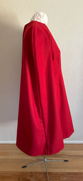 Red Cape Dress Right. Vogue V1982. 